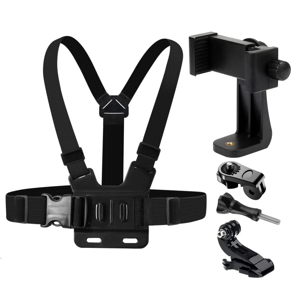 Phone Chest Strap Mount Belt for Iphone 14 Holder Mobile Smartphone for GoPro Hero 13 12 11 10 9 DJI Action Camera Live Shooting