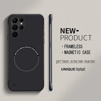 Ultra Thin Hard PC Magnetic Frameless Phone Case For Samsung Galaxy S25 S24 S23 S22 S21 S20 FE Plus Ultra PC Matte Protect Cover