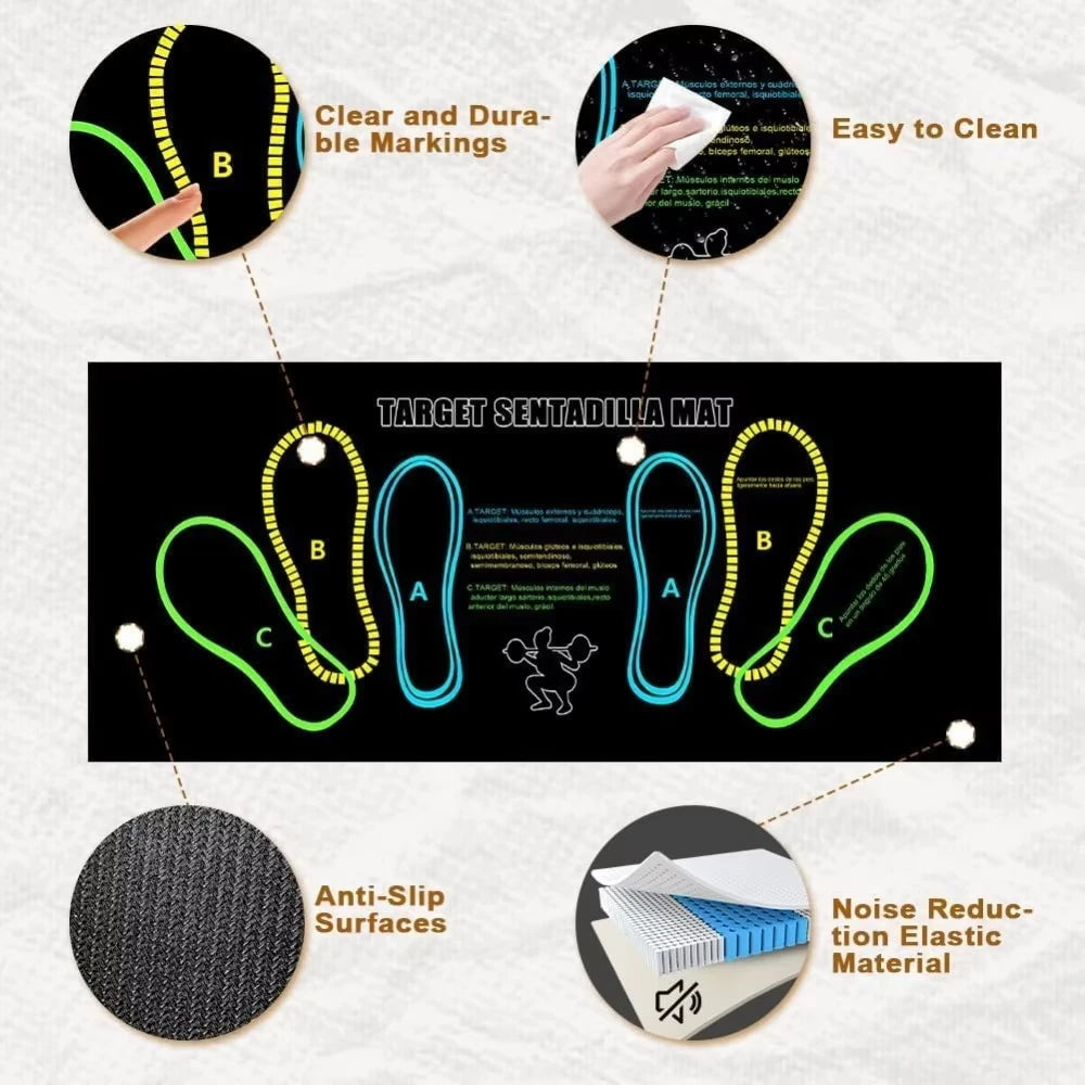 Two-Color Non-Slip Squat Mat for Home Gym and Fitness