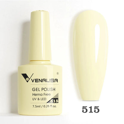 Venalisa HEMA TPO FREE Nail Gel Polish Glitter Gorgeous Full Coverage Soak Off UV LED French Nail Jelly Pink Nude Collection