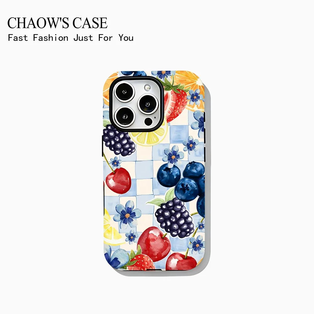 Tropical Fruit iPhone Case – Double-Layer Back Cover