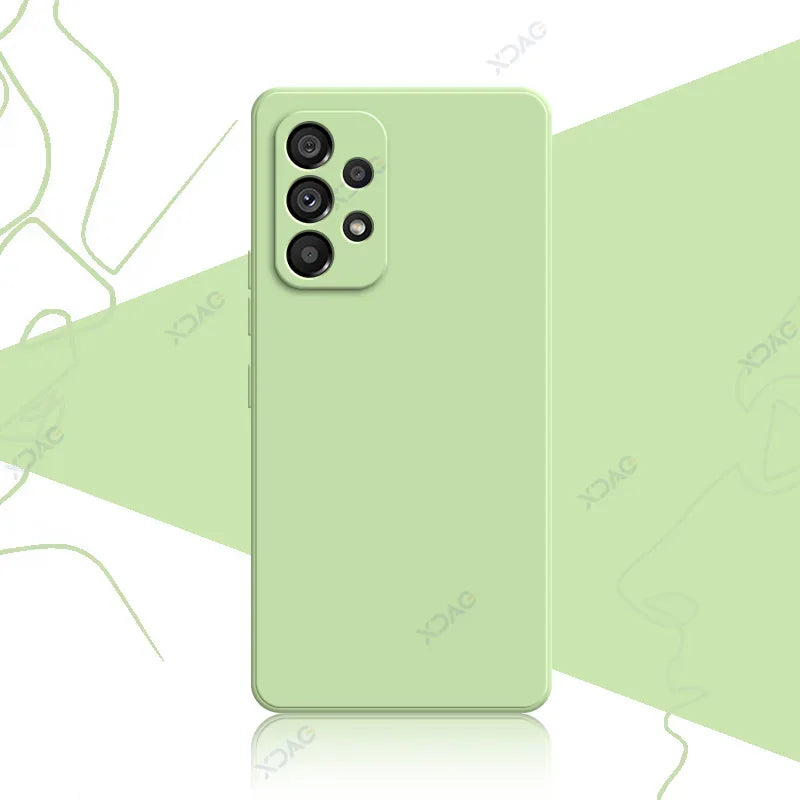 Original Official Soft Case for Samsung Galaxy A13 A23 A33 A53 A73 SamsungA33 SamsungA53 SamsungA73 Square Liquid Silicone Cover