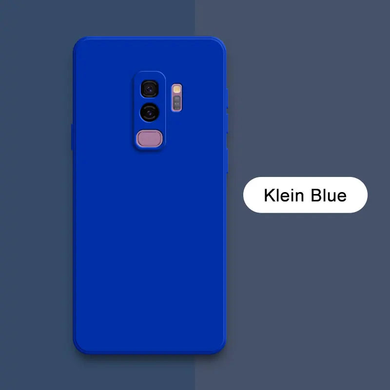 Square Liquid Silicone Back Cover for Samsung Galaxy S9 Plus Camera Protective Soft Shockproof Phone Case SamsungS9 S9Plus Funda