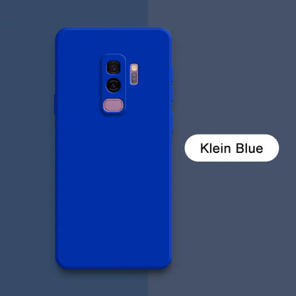 Square Liquid Silicone Back Cover for Samsung Galaxy S9 Plus Camera Protective Soft Shockproof Phone Case SamsungS9 S9Plus Funda