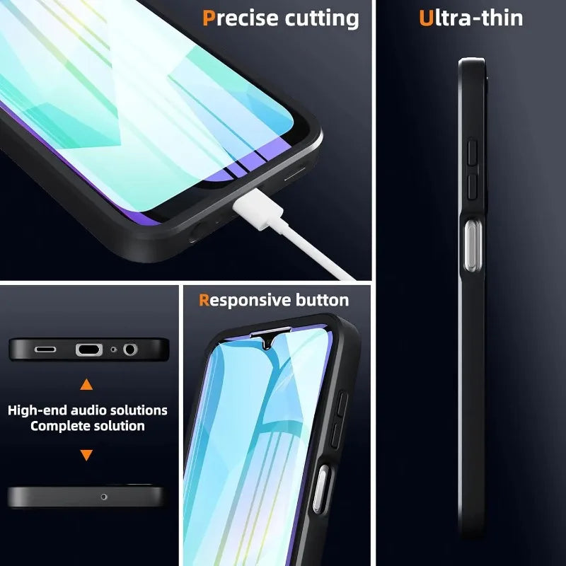 Clear 360° Full Body Screen Protector Case For Samsung Galaxy A56 A36 A26 A16 A55 A35 A15 A25 5G Shockproof Phone Cover Fundas