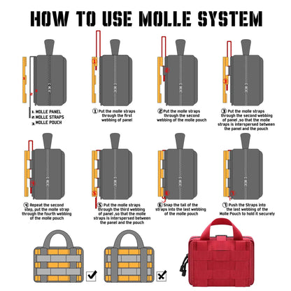 Upgrade Molle Rip Away Ifak Pouch, Tactical Small Belt First Aid Pouch Medical Utility EMT Pouch Only