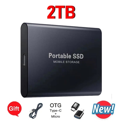 16TB Mass Storage Portable SSD 1TB 2TB 4TB 8TB USB3.2 External Hard Drive High Speed Solid Disk for All Devices