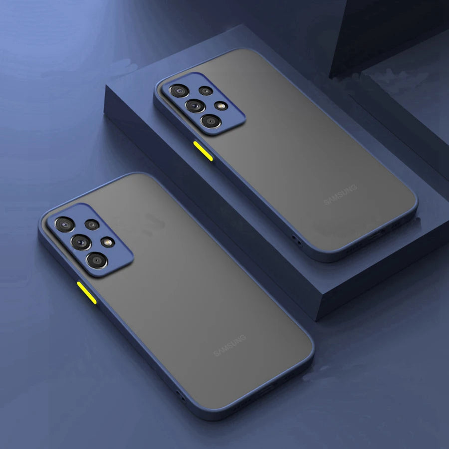 Armor Shockproof Matte Case For Samsung Galaxy A72 A55 A52 A05 A26 A17 A15 A37 A53 A73 A16 A36 A56 5G A23 A57 A35 Bumper Cover