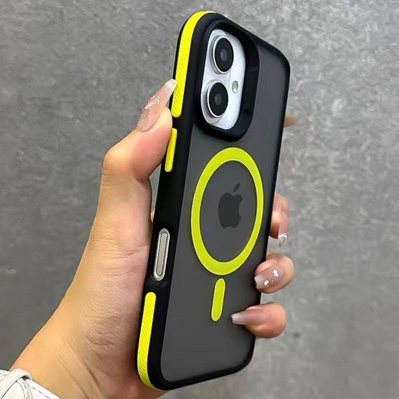 Luxury Magnetic Matte Translucent Case For Samsung Galaxy S25 Ultra S24 Plus S23 FE S22 S25 For Magsafe Wireless Charging Cover