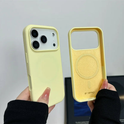 Magnetic Liquid Silicone Case for iPhone 17/17 Air/17 Pro/17 Pro Max For Magsafe Big Camera Hole Cover Shockproof Protective