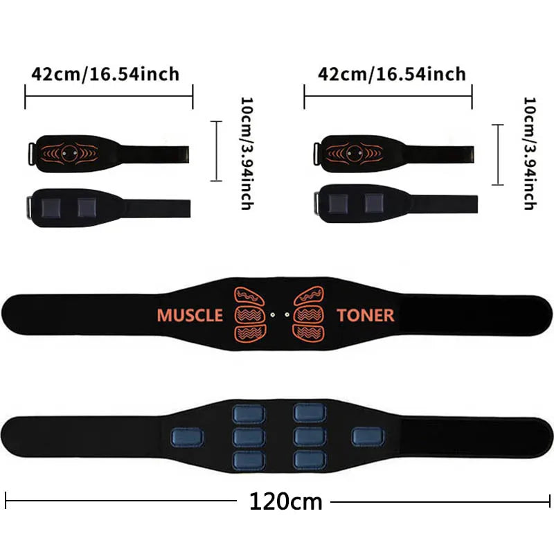 Smart Abdominal Toning Belt Muscle Toner Abs Trainer For Arm Leg Training Home Gym Fitness Massager