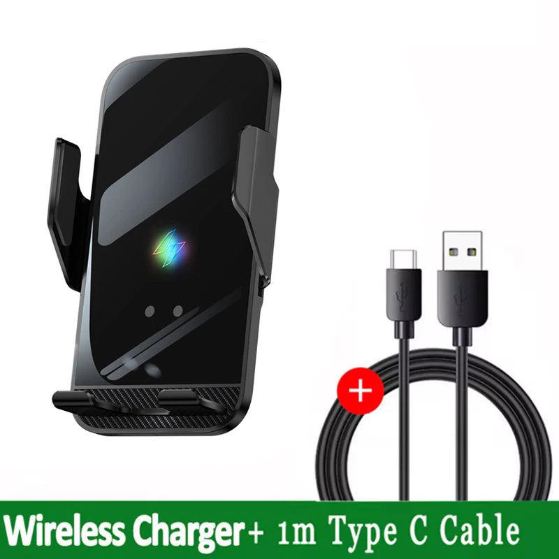 Car Wireless Charger Magnetic Auto Car Mount Phone Holder For iPhone 14 13 12 Samsung Infrared Induction  Fast Charging