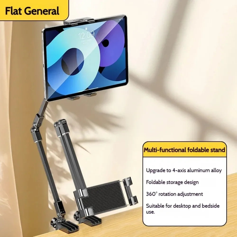 Adjustable Tablet Stand 360-degree Rotation 3 Sections Arms Bedside Phone Holder for 5-12Inch Phone Ipad Pro Mini for Xiaomi
