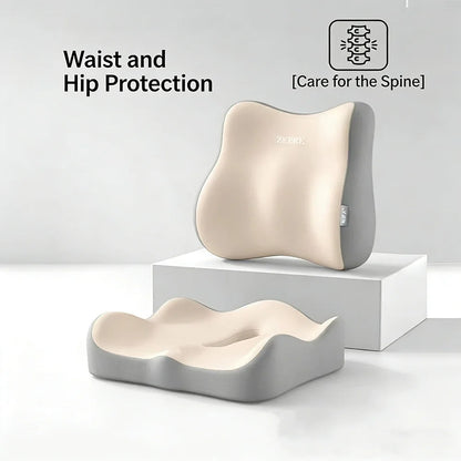 Car Seat Memory Foam Cushion Lumbar Support Soft Elastic Office Chair Pad Seat Cushion Suit for Desk Office Use Pain Relief