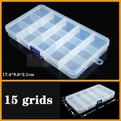 Transparent Plastic Screw Compartment Box – Jewelry, Earring & Tool Storage Organizer
