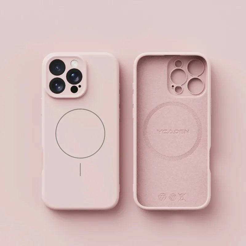 Magnetic Luxury MagSafe Liquid Silicone iPhone Case – Wireless Charging Cover for iPhone 13–17 Series