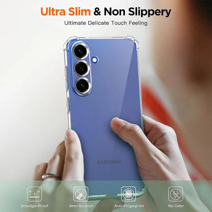 Shockproof Silicone Case For Samsung Galaxy S26 S25 S24 S23 S21 FE S22 Ultra Plus 5G Clear Ultra Thin Soft Cover S25 Edge Shell