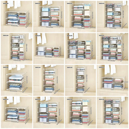 Clothing Layered Storage Wardrobe Partition Rack Hanging Closet Cross Partition Vertical Student Dormitory Cabinet Layered Rack