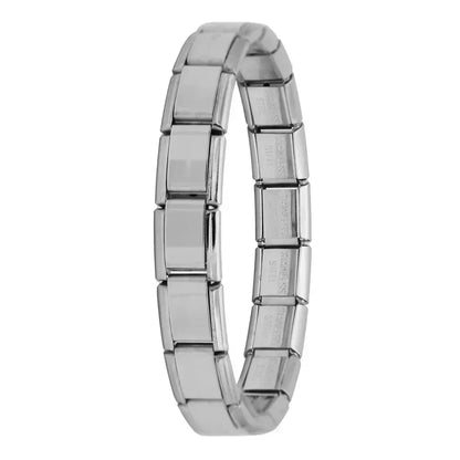 Hapiship Italian Elastic Charm Bracelet – 9mm Stainless Steel Fashion Bangle for Women & Men