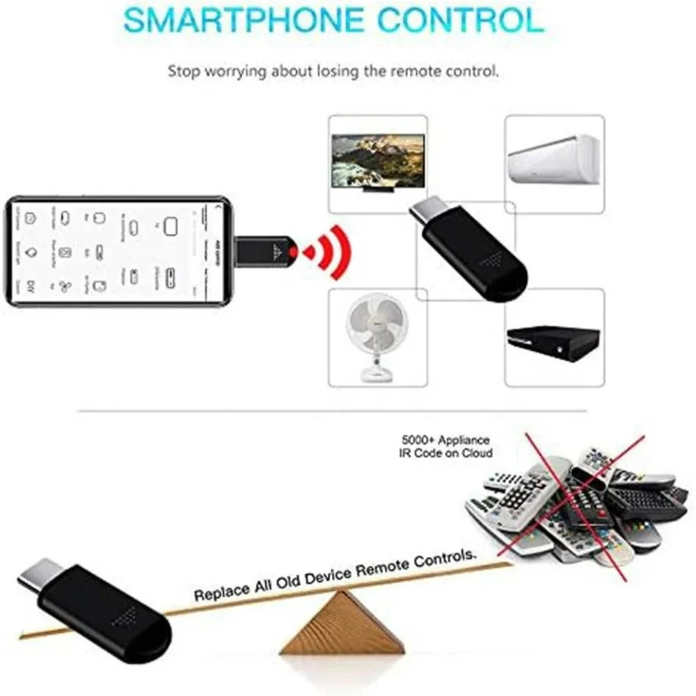 Smartphone Infrared Remote Adapter App Control Transmitter for iPhone Android Mobile Phone Universal IR Controller