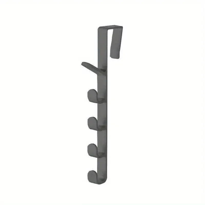 Over-the-Door 5-Hook Rack – Clothes, Bags & Hat Organizer