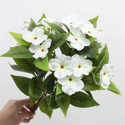 1/2/6PCS Artificial Flowers, Realistic Faux Balsam, Lifelike Stems, UV Resistant for Home Hotel  Indoor Outdoor Decor