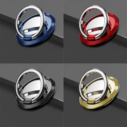 Cell Phone Ring Holder Stand 360° Degree Rotation Finger Ring Grip Car Magnetic Mount Phone Back Sticker Pad Bracket Ultra-thin