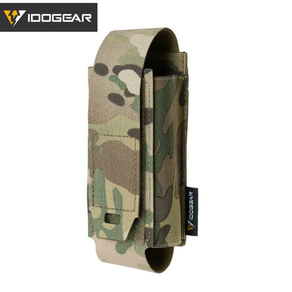 IDOGEAR Tactical Molle Flashlight Holder Magazine Pouch Multiuse Portable Tool Flashbang Pouch for Duty Belt Backpack 35133