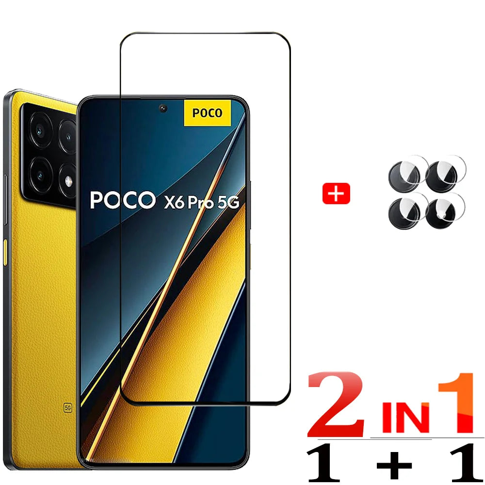 mica Poco F8 Ultra F7 X7 X6 F6 Pro 5G Screen Protector Glass Little X6 X5 F5 Pro Pelicula de Vidro Temperado For Xiaomi Poco F7 Ultra Tempered Glass Poco X7 ProPoco X7 Pro Cristal PocoX6 Phone Front Glass