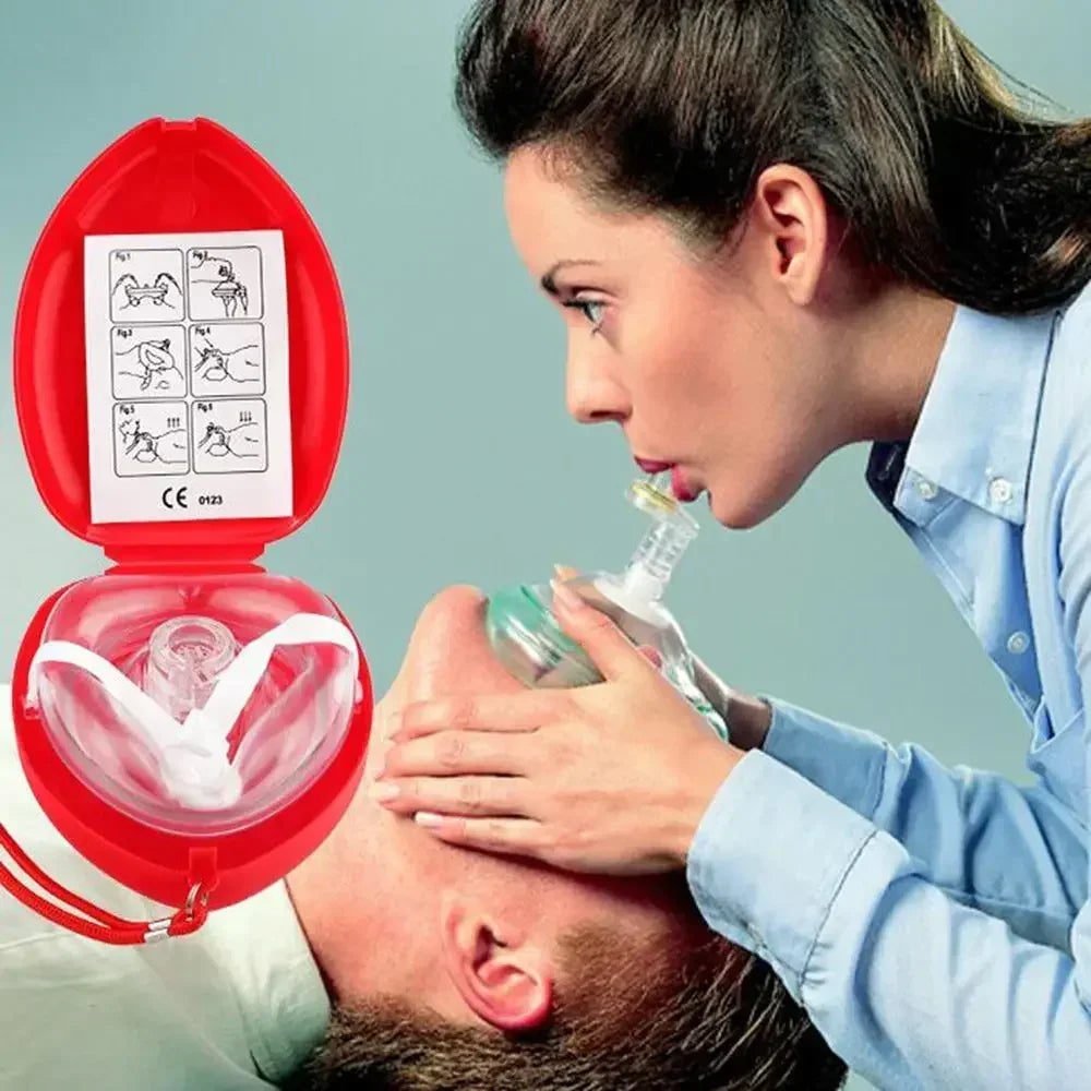 1Set Car Rescue CPR Mask Emergency First Aid Masks Resuscitator One-Way Valve CPR Face Sheild Survival Mask Outdoor Survival Kit