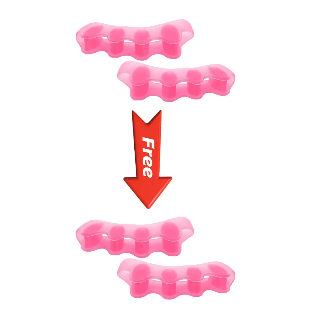 1Pair Soft Silicone Toe Separator Cushion Portable Household Foot Relief Protective Accessory For Toe Spacing