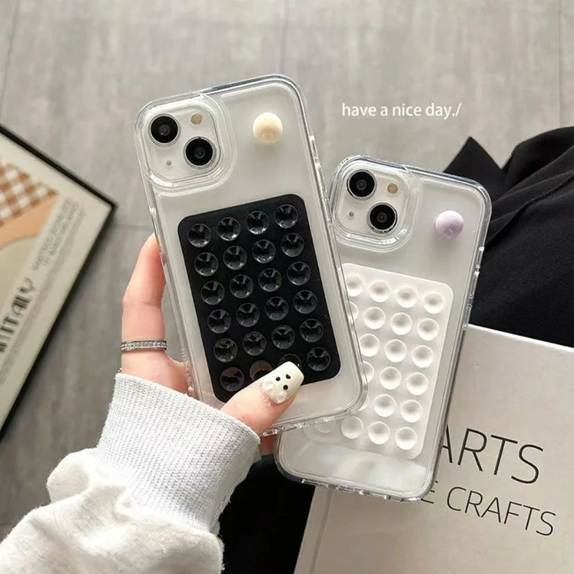 Silicone Suction Phone Holder Mat Multifunctional Suction Cup Wall Stand Square Anti-Slip Single-Sided Case Mount Back Sticker