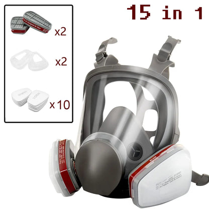 Ship From USA 6800 Full Face Gas Mask Reusable Large Size Gas Dust Respirator Paint Sprayer Chemical Wood Working