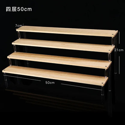 1-5 Tier Acrylic Display Stand,Clear Display Riser Rack for Cupcake,Perfume Doll Décor and Organizer Amiibo Funko POP Figures