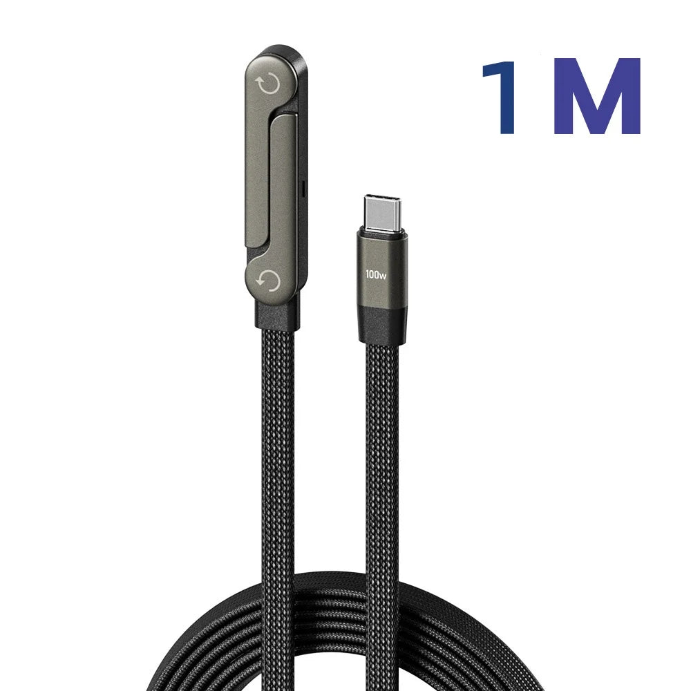240W 2 in 1 USB C to USB C Fast Charging Foldable Bracket Data Cable Type C Desktop Holder Charging Wire For Iphone17 16 Samsung