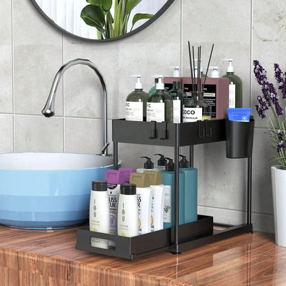 1/2PCS Under Sink Organizers And Storage, Large Capacity Heavy Load Pull-Out Under Sink Shelves With Sliding Drawer For Kitchen And Bathroom,Halloween Gifts