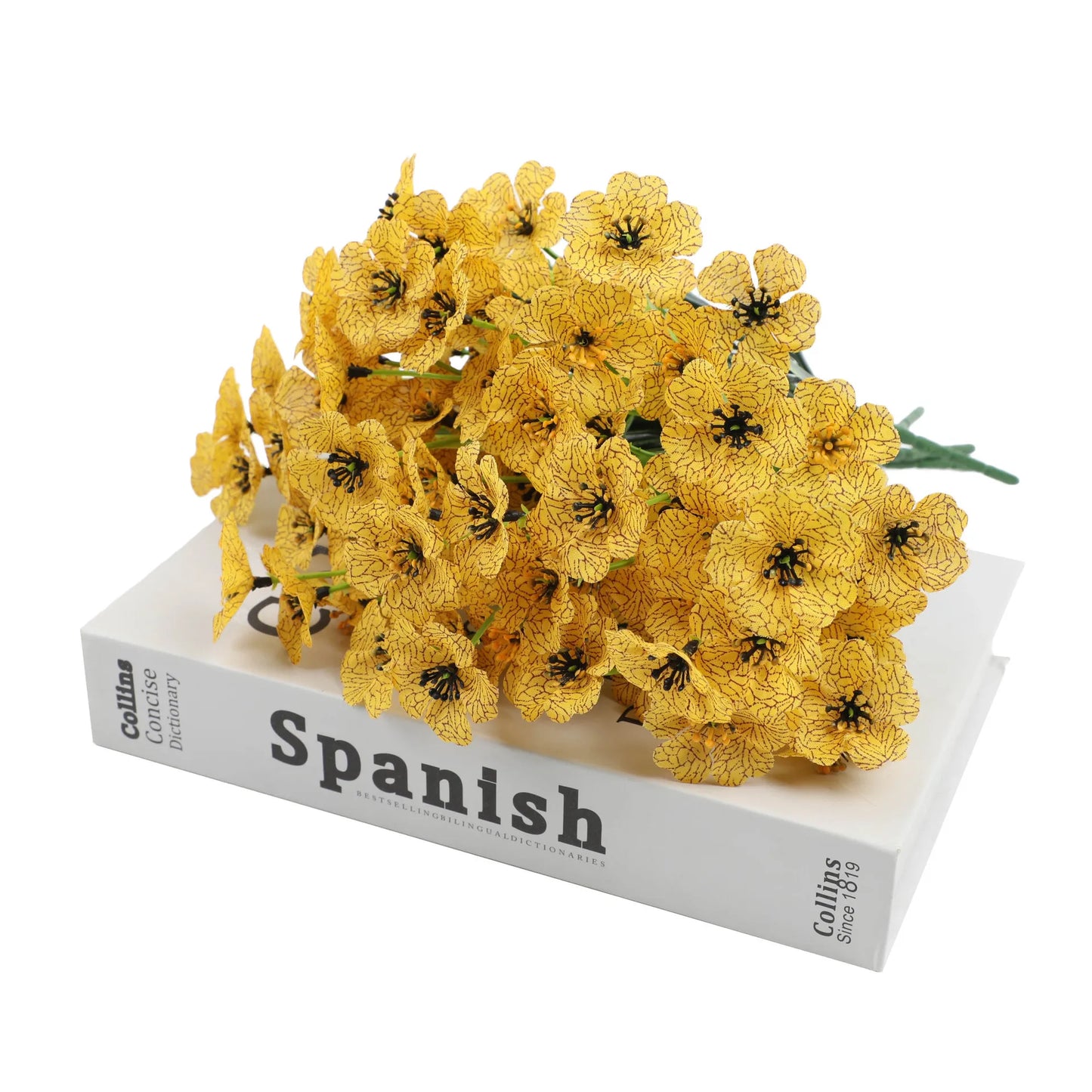 Outdoor Artificial Violet Spring Grass Flowers Faux Plastic Plants UV Protected for Home Garden Decoration