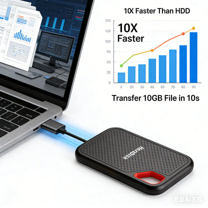 128TB External SSD Portable Solid State Drive 1TB Hard Drive Small Body Big Performance Basic Daily Storage