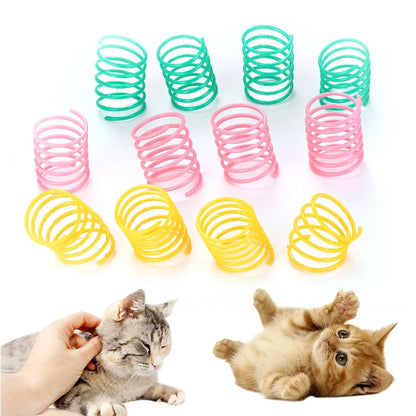 Colorful Spiral Spring Cat Toys – Bouncy Coil Play Set