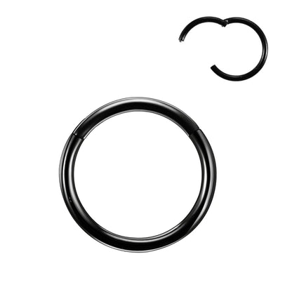 1PC Hinged Segment Nose Hoop – Surgical Steel Septum Clicker, Daith Earring, Piercing Jewelry