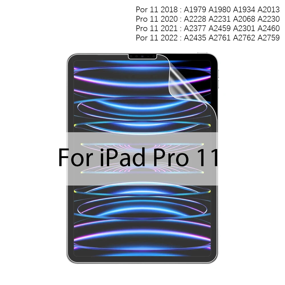 Paper Film Like Screen Protector PET For iPad 9.7 Air 2 3 10.5 Air 4 5 10.9 Pro 11 12.9 10.2 10 9th 8 7th Gen Mini 1 2 3 4 5 6