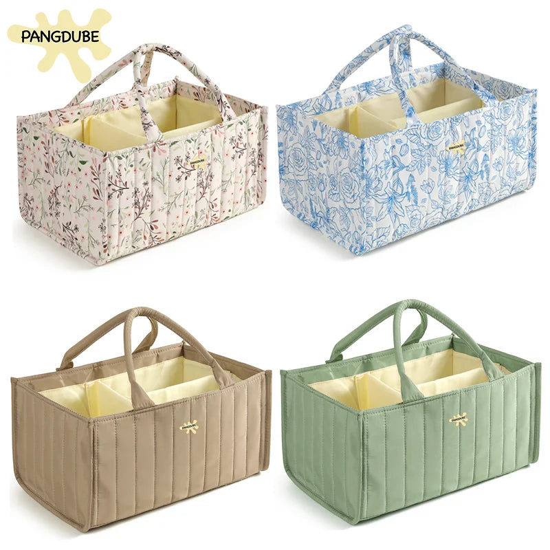 PANGDUBE Fashion Diaper Stackers & Caddies Waterproof Baby Diaper Organizer Bag Foldable Storage Bag for Baby Things