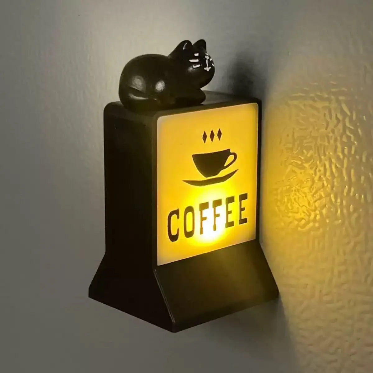 Retro Coffee Corner Creative Atmosphere Light Sign Fridge Magnet Magnetic Home Miniature Pegboard Coffee Shop Glowing Decoration