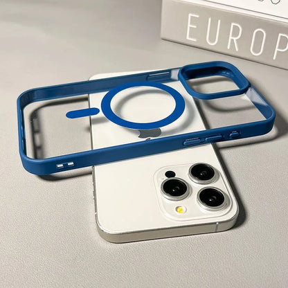 Luxury Candy Wireless Charging Phone Case For iPhone 17 16 15 14 13 12 11 Pro Max 16 Plus 16e Magnetic Bumper Cover for Magsafe