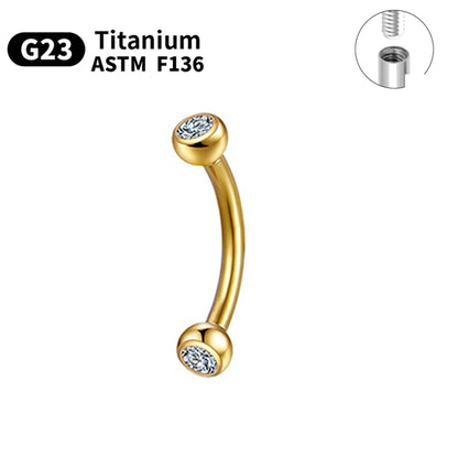 G23 Titanium Piercings Labret Stud Kit – 1/5/10pcs Lip, Nose, Eyebrow, and Cartilage Body Jewelry