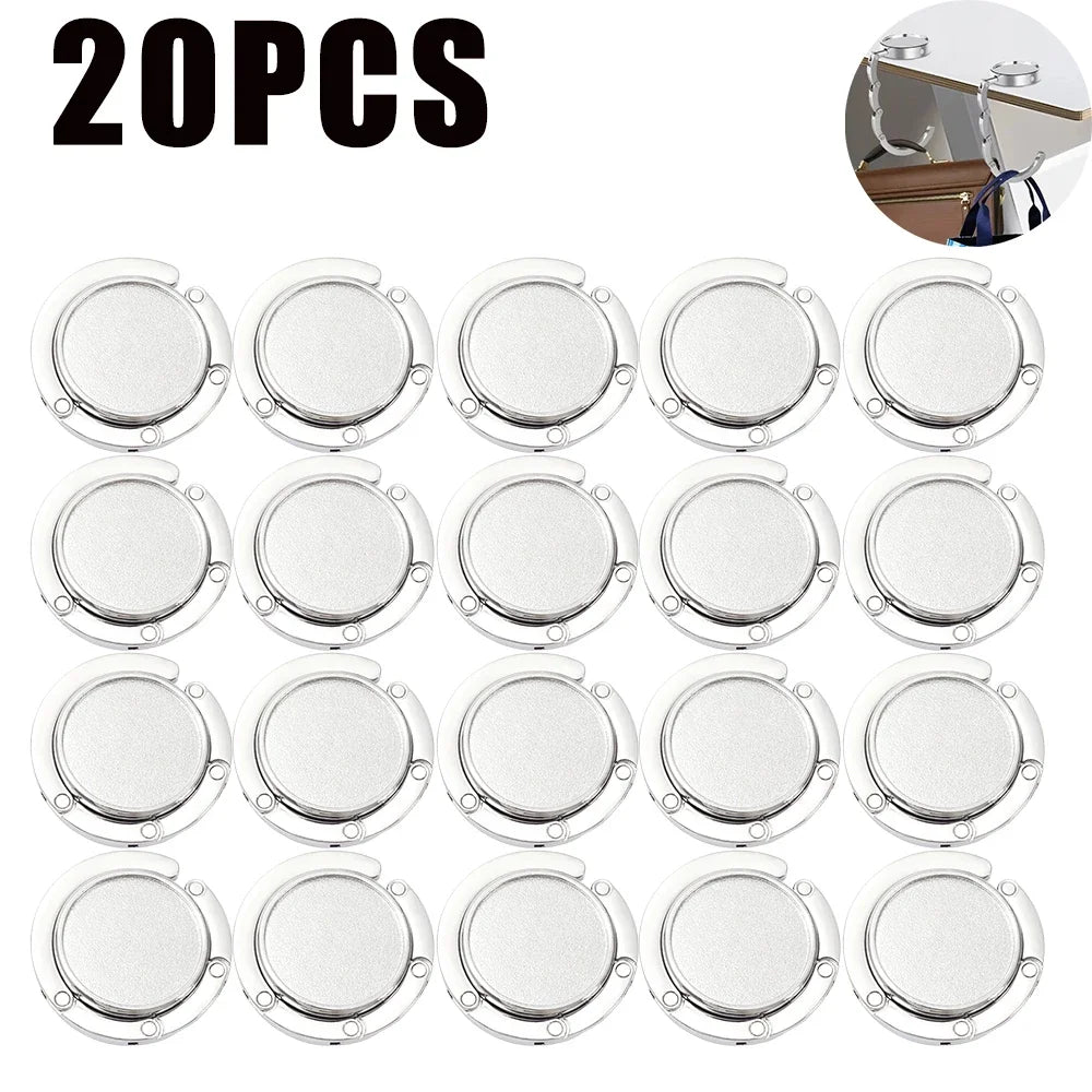 Stylish Round Bag Hook Foldable Purse Hanger for Tables Handbags Wallets Durable Portable Design Keeps Bags Clean Organized