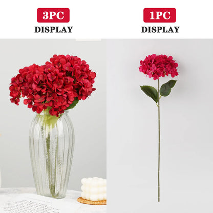 1/5/10pcs 58cm Beautiful Silk Artificial Flowers Hydrangea Bouquet for Home Party Wedding Living Room Decoration Accessories