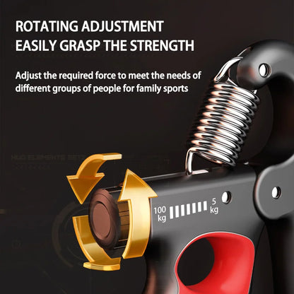 Adjustable Hand Grip Strengthener with Mechanical Counter