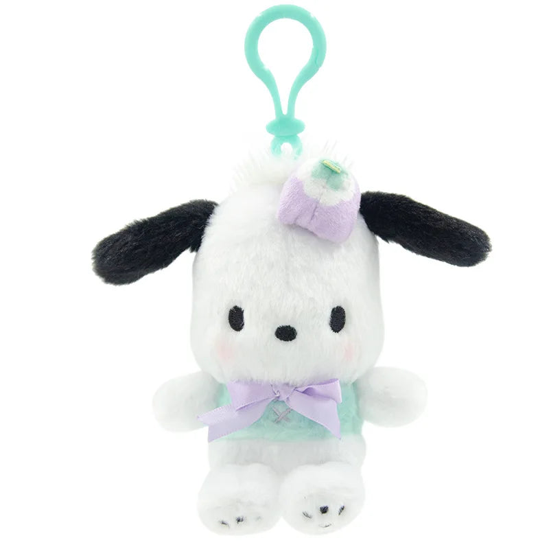 Genuine Sanrio Piano Plush Toy Hello Kitty My Melody Kuromi Cinnamoroll Cartoon Student Backpack Pendant Decoration Girl Gift