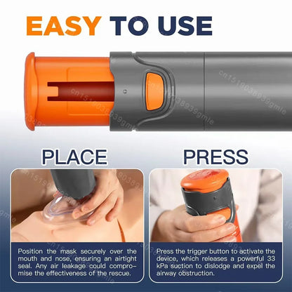 Auto First Aid Choking Rescue Device Travel Home CPR Choking Emergency Device Adult Children Portable Asphyxia Rescue Machine